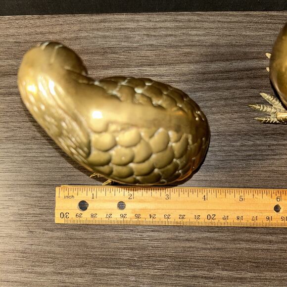 2 Solid Brass California Quail Figures 4” Long Heavy Detailed High Quality - Picture 12 of 14
